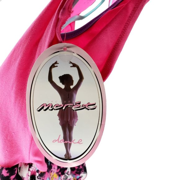 Moret Flower Power Tank Skirtall Dance Leotard Strawberry Girls Size Large 12/14 - Picture 5 of 12